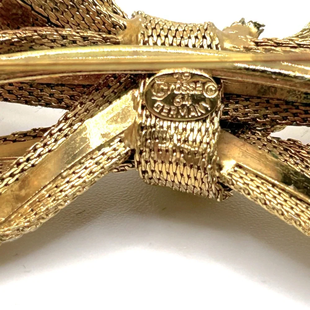 Vintage 1964 Christian Dior Ribbon Bow Brooch